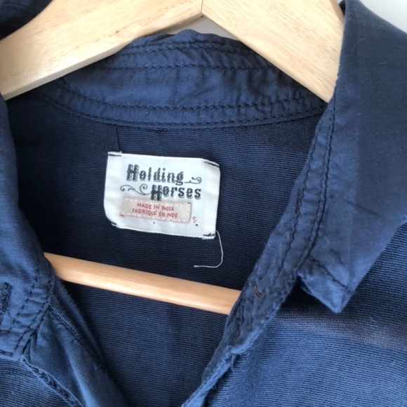 Anthropologie - Holding Horses - Button-Up tunic - Navy - Size S - Picture 4 of 4